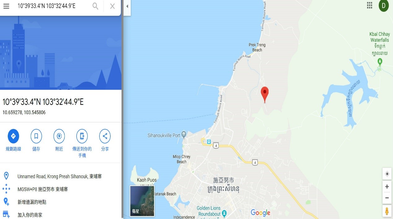 西哈努克港位置